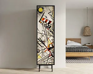 купить стильный Шкаф c одной дверкой "Эмерсон (Emerson)" by Kandinsky арт EM101/Print_01 в интернет-магазине