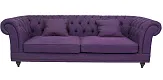 Диван мягкий арт-деко Neylan Purple серый №1