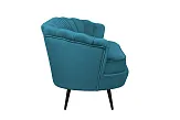 Диван для гостиниц Pearl Triple Marine Velvet на черных ножках №2