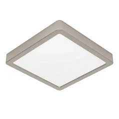 красивые 900594 Накладной светильник диммируемый FUEVA 5, 17W (LED), 3000K, L210, B210, H28, сталь, матовый никель / пластик, белый в интернет-магазине