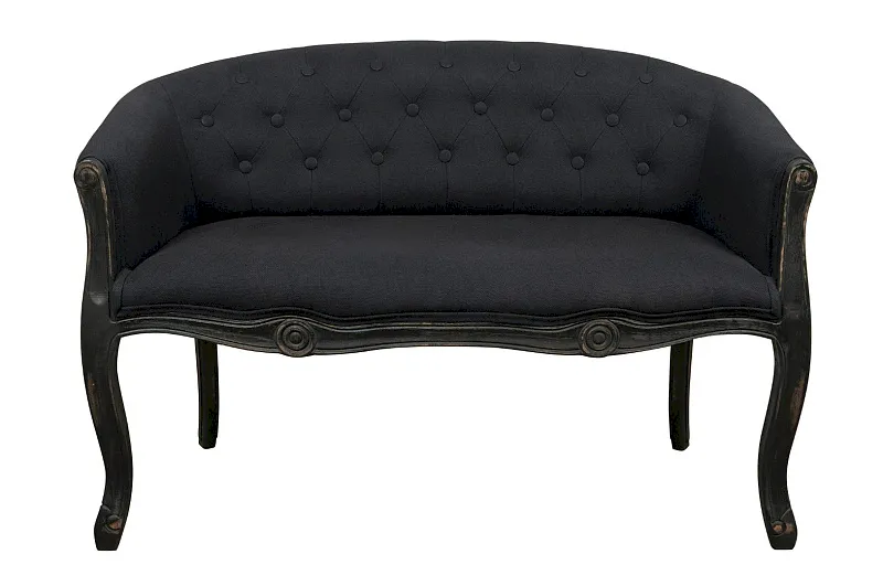 Двухместный дизайнерский диван Kandy Double Black Old
