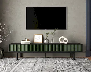 Комод с четырьмя ящиками под TV "Эмерсон (Emerson)" арт EM06/green/L