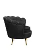 Низкое кресло ракушка Pearl Black V2 №2