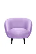 Мягкое кресло Small Benee Purple на черных ножках №1