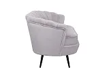 Дизайнерский диван для гостиниц Pearl Triple Grey на черных ножках №2