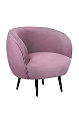 Мягкое кресло Benee Pink на черных ножках на заказ