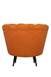 Низкое кресло ракушка Pearl Orange Boucle на черных ножках №3