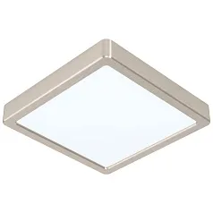 фото 99253 Светодиодный накладной светильник FUEVA 5, 17W (LED), 210х210, H28, 2100lm, 4000K, сталь, нике