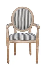 фото Мягкий стул с подлокотниками Volker Arm Black Pinstripe в интерьере