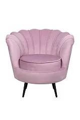Кресло ракушка Pearl Pink на черных ножках на заказ в интернет-магазине