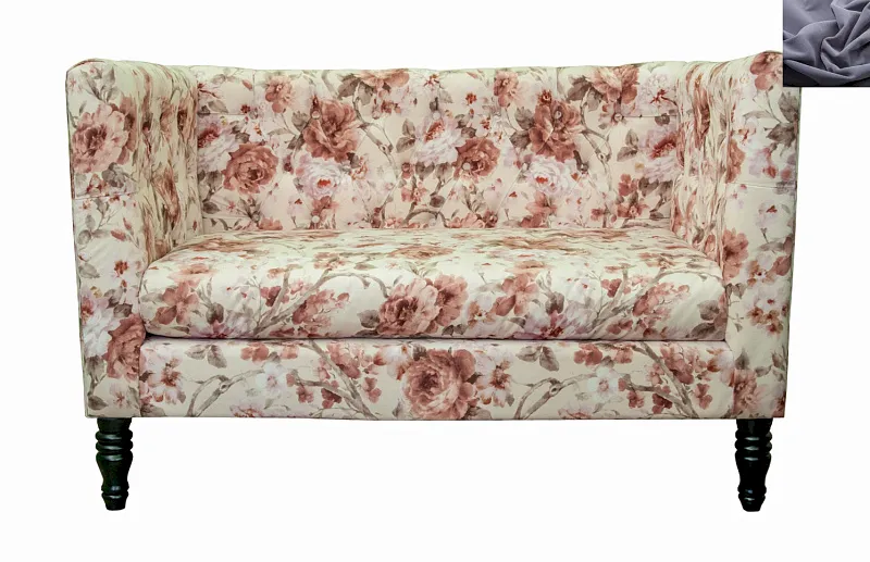Диван Rose Flower в современном стиле темно серый в Москве Диван Rose Flower в современном стиле темно серый