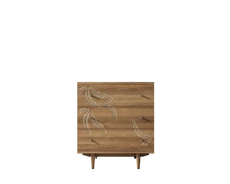 Комод "Boho" 3 ящика с растением арт BH04 в Москве Комод "Boho" 3 ящика с растением арт BH04