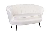Диван ракушка Pearl Double Beige на черных ножках №1