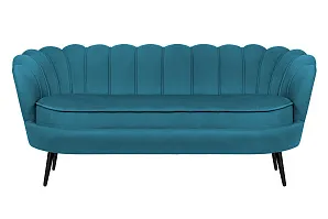 заказать Диван для гостиниц Pearl Triple Marine Velvet на черных ножках в интернет-магазине