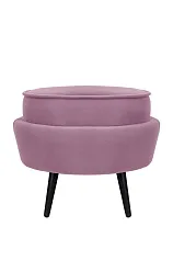 Пуф Pearl Adorn Pink на черных ножках