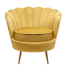 Низкое кресло ракушка Pearl Yellow