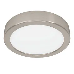 купить стильные 900583 Накладной светильник диммируемый FUEVA 5, 11W (LED), 3000K, ?160, сталь, матовый никель / пластик, белый