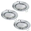 94407 Комплект светодиодных встраиваемых светильников PENETO, 3x5W (GU10), ?87, сталь, хром №0