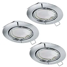 заказать 94407 Комплект светодиодных встраиваемых светильников PENETO, 3x5W (GU10), ?87, сталь, хром в интернет-магазине