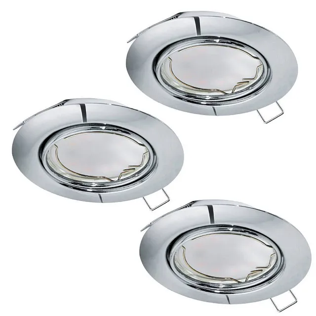 94407 Комплект светодиодных встраиваемых светильников PENETO, 3x5W (GU10), ?87, сталь, хром