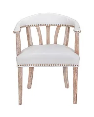 купить Мягкий стул с подлокотниками Tanner White Leather