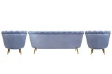 Комплект кресел и дивана ракушка Pearl Triple Blue №2