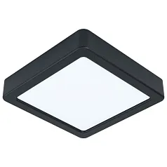 красивые 99243 Светодиодный накладной светильник FUEVA 5, 10,5W (LED), 160х160, H28, 1200lm, 3000K, сталь, черн в интернет-магазине