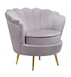 Низкое кресло ракушка Pearl Grey №1