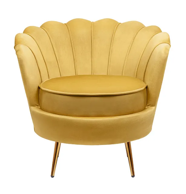 Низкое кресло ракушка Pearl Yellow в Москве Низкое кресло ракушка Pearl Yellow