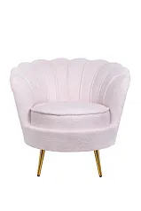 купить красивое Низкое кресло ракушка Pearl Pink Boucle в интернет-магазине