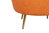 Низкое кресло ракушка Pearl Orange Boucle №6