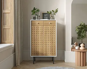 красивый Комод высокий с дверками и ящиками КОТО (KOTO) арт KT19 на заказ