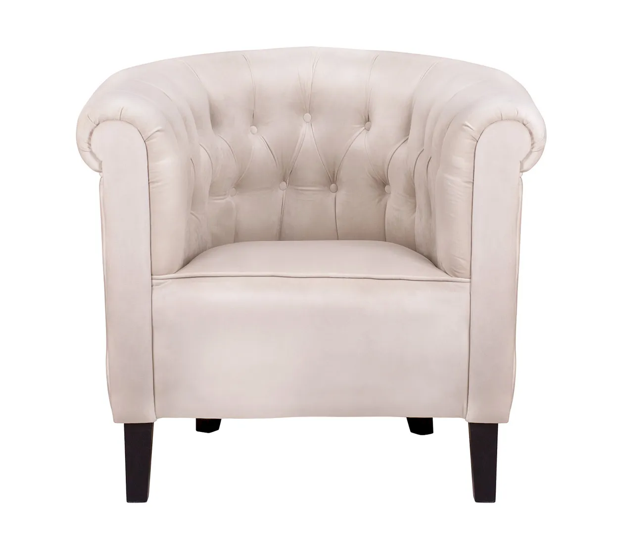 Низкое кресло Swaun Beige Velvet в интерьере