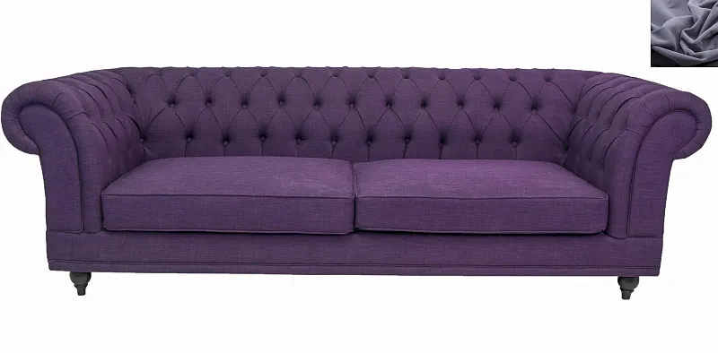Диван мягкий арт-деко Neylan Purple серый