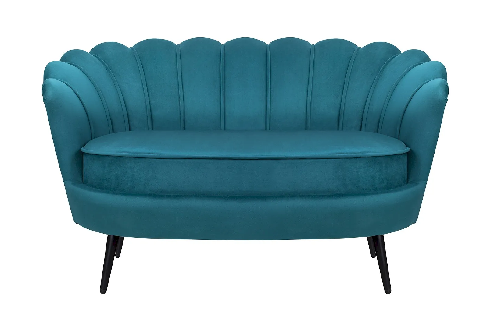 купить красивый Диван ракушка Pearl Double Marine Velvet на черных ножках в интернет-магазине