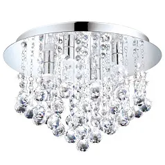 купить 94878 Светодиодный потолочный светильник ALMONTE, 4х2,5W (G9), ?350, H230, IP44, сталь, хром/стекло, х