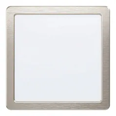 стильные 99185 Светодиодный встраиваемый светильник FUEVA 5, 17W (LED), 216х216, ET26, 2100lm, 4000K, сталь, никель