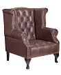 Каминное кожаное кресло Royal Brown №1