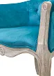 Низкое кресло ретро Kandy Blue Velvet №4