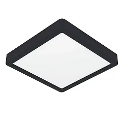 900587 Накладной светильник диммируемый FUEVA 5, 17W (LED), 3000K, L210, B210, H28, сталь, черный / пластик, белый на заказ