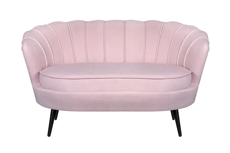 Диван ракушка Pearl Double Pink на черных ножках в Москве Диван ракушка Pearl Double Pink на черных ножках