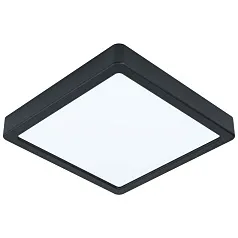 99256 Светодиодный накладной светильник FUEVA 5, 17W (LED), 210х210, H28, 2100lm, 4000K, сталь, черн в интернет-магазине