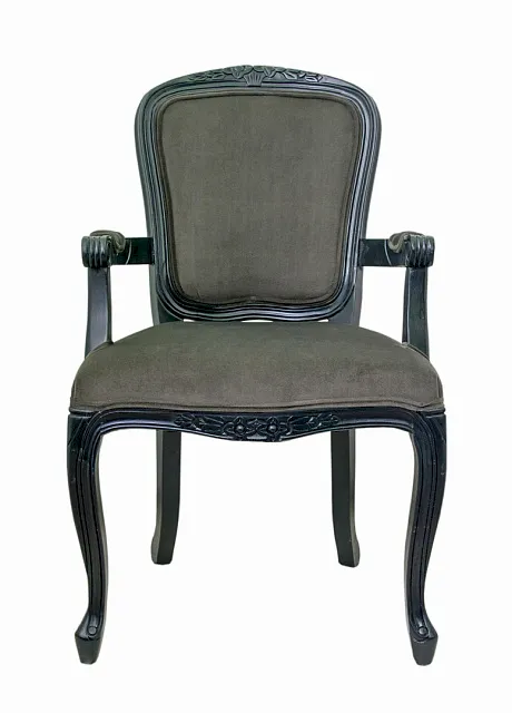 Мягкий стул с подлокотниками Gran Arm Grey в Москве Мягкий стул с подлокотниками Gran Arm Grey