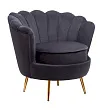 Низкое кресло ракушка Pearl Black №1