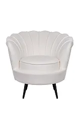 заказать Кресло ракушка Pearl Beige на черных ножках в интернет-магазине