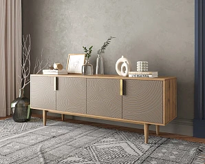 купить красивый Комод под TV с четыремя дверками "Line" R21/beige