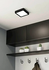 купить стильные 900586 Накладной светильник диммируемый FUEVA 5, 11W (LED), 3000K, L160, B160, H28, сталь, черный / пластик, белый