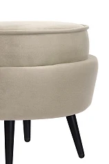 Пуф Pearl Adorn Taupe на черных ножках