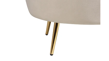 Кресло с пуфом ракушка Pearl Taupe