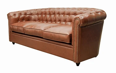 фото Диван кожаный Karo brown 3S в интерьере